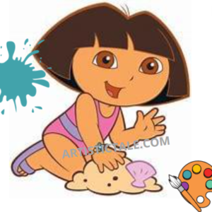 Cartoon Characters Having Big Heads-Dora