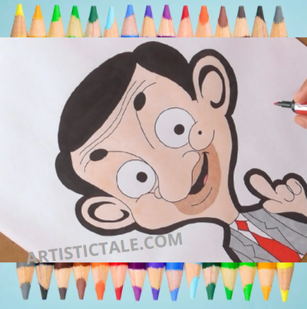 Cartoon Characters Having Big Heads-Mr. Bean 
