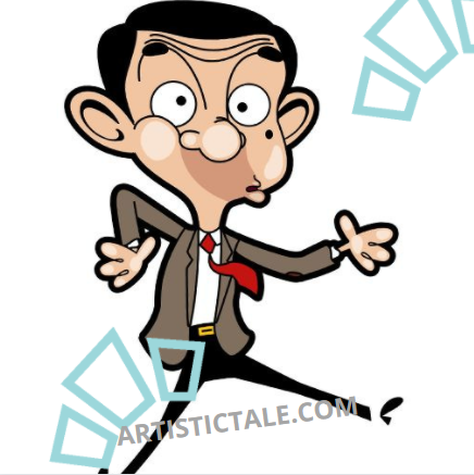 Cartoon Characters Having Big Heads-Mr. Bean