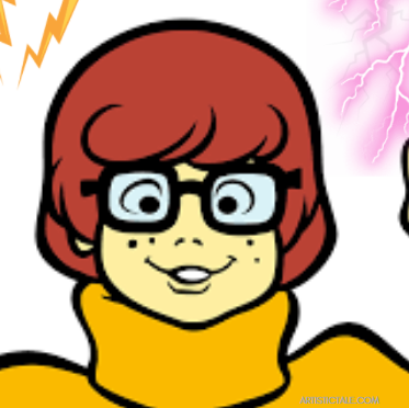 female cartoon characters with glasses-Velma Dinkley 
