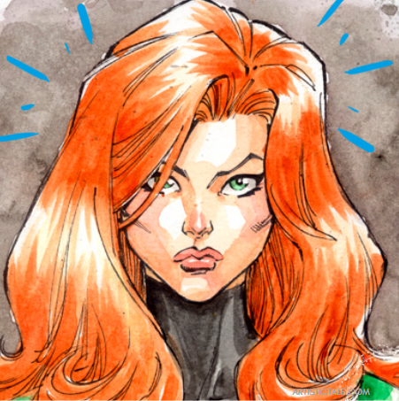 Cartoon Characters With Curly Hair - Jean Grey