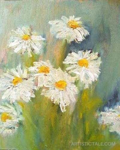 easy flower painting ideas