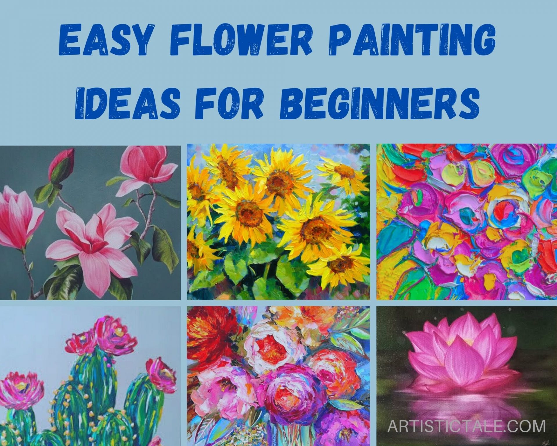 Easy flower painting ideas for beginners