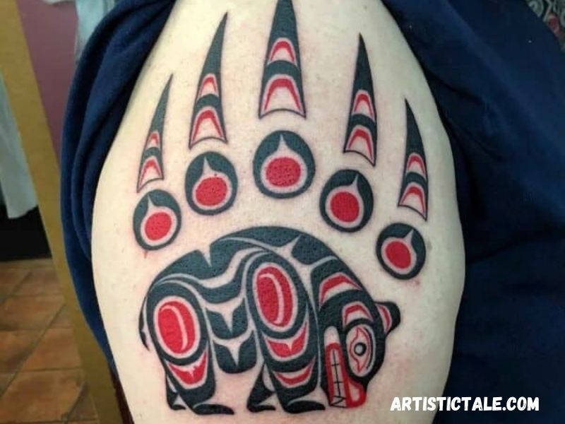 Native American Bear Paw Tattoo