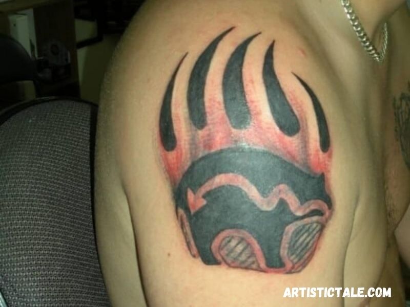 Native American Bear Paw Tattoo