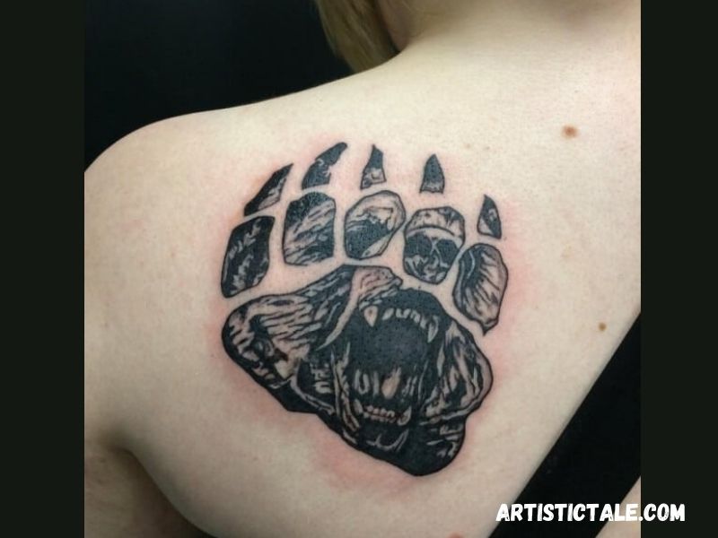 Grizzly Bear Paw Tattoo