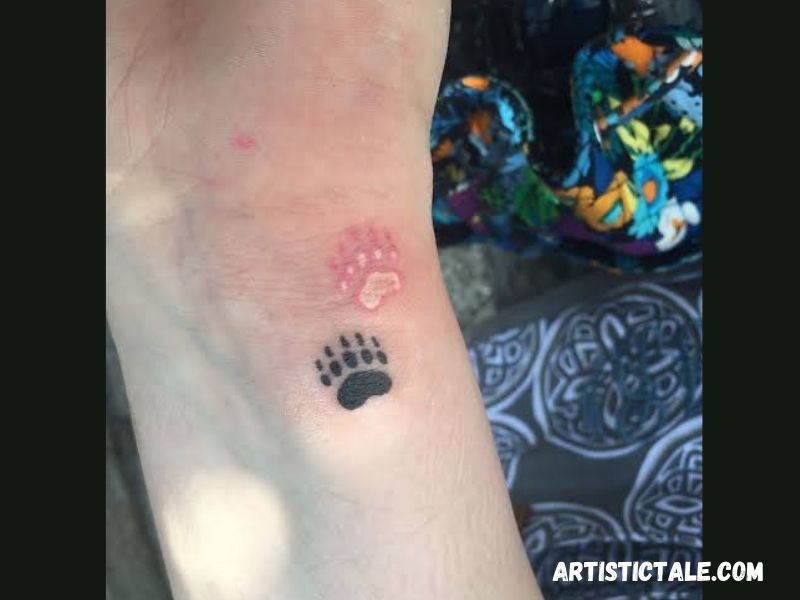 Small Bear Paw Tattoo