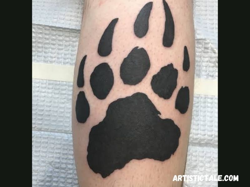 Black Bear Paw Tattoo