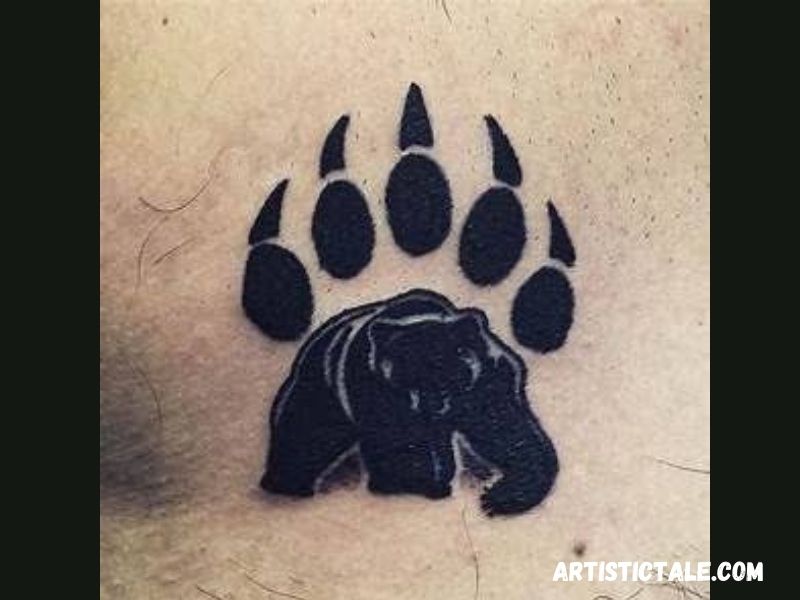 Black Bear Paw Tattoo