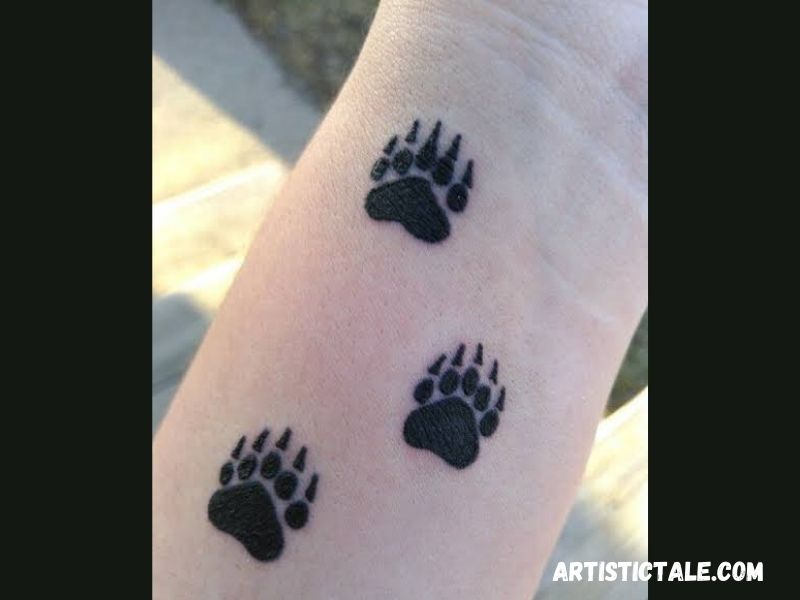 Small Bear Paw Tattoo
