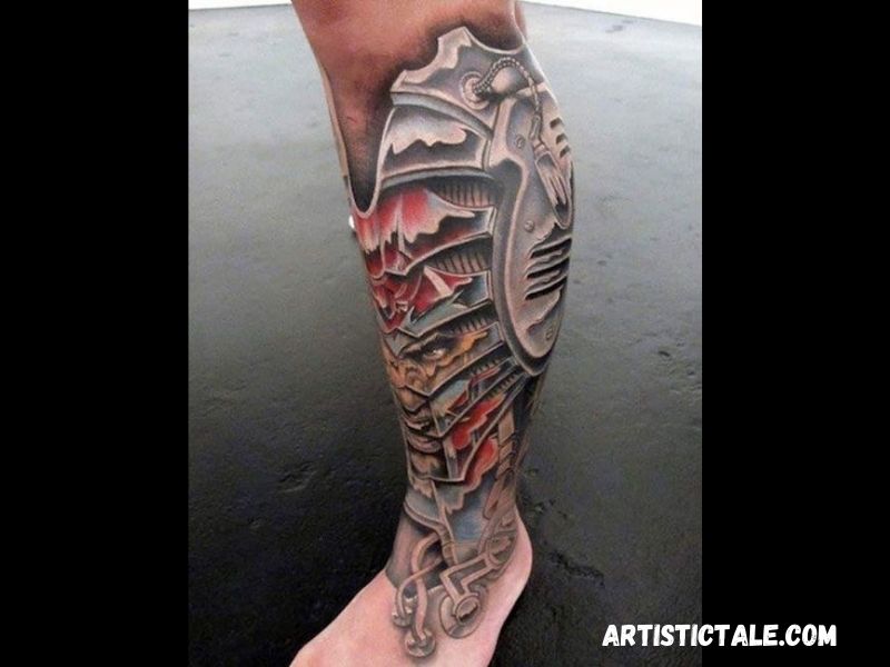 The leg armor tattoo