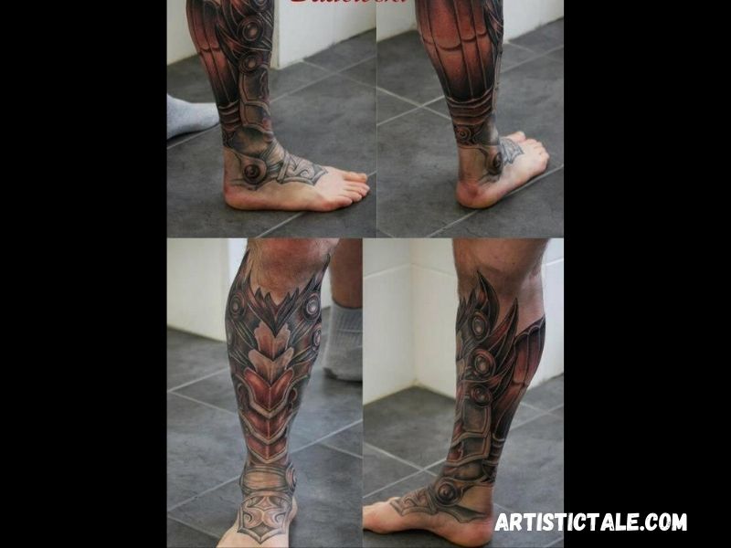 The leg armor tattoo