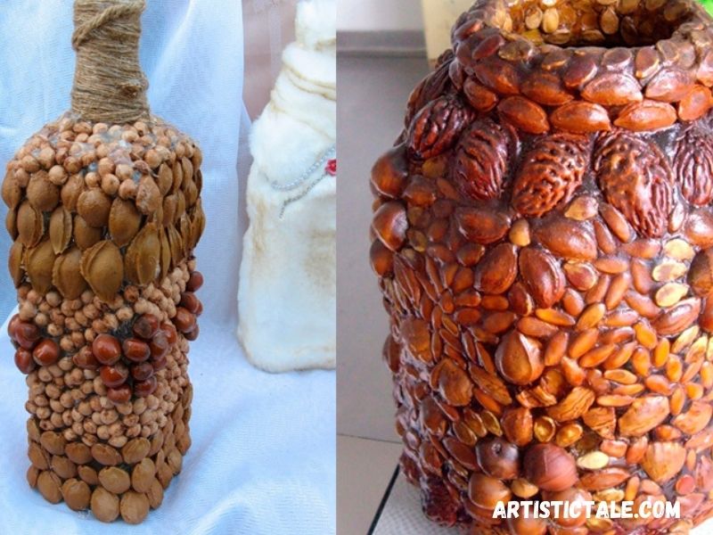 Vase Decorated With Natural Materials