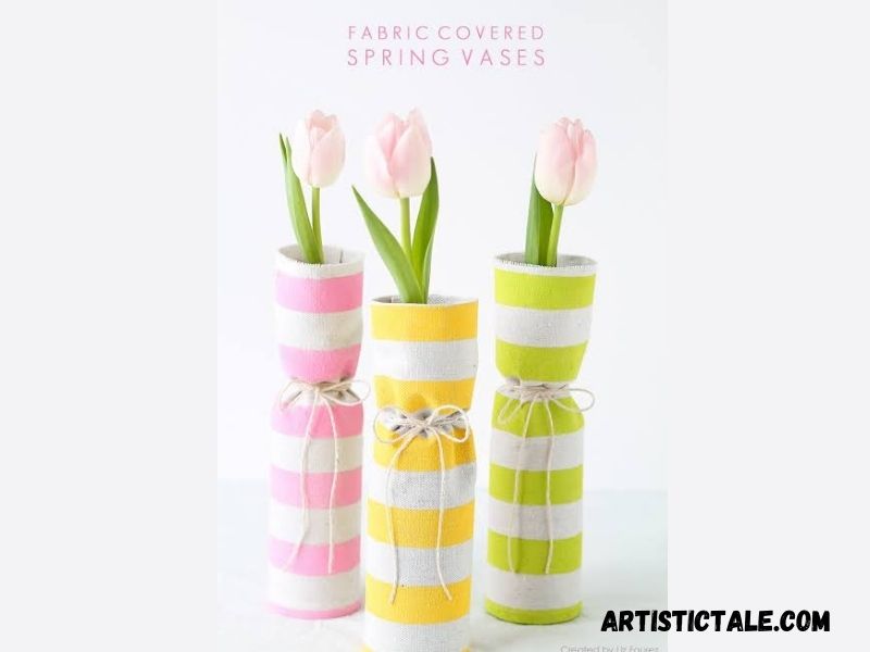 Fabric decorated Vase 