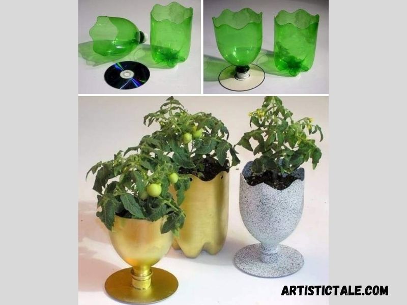 DIY plastic bottle vase