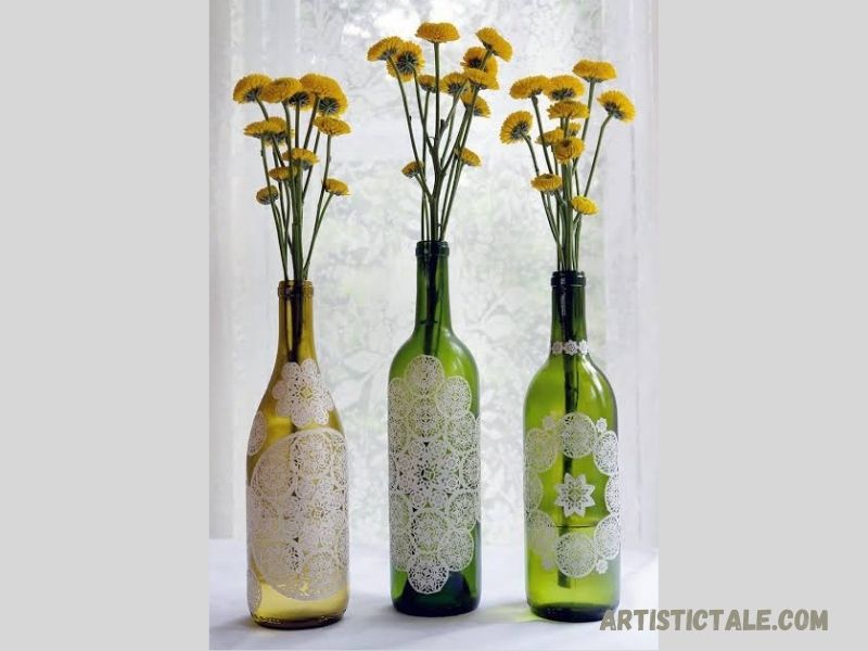 Wine Bottles Flower Vase