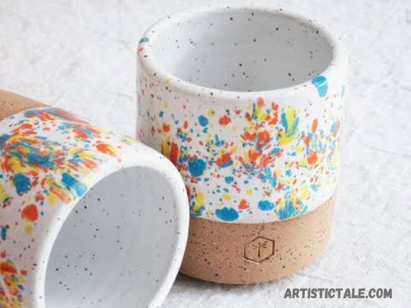 Splatter Effects Pottery Painting