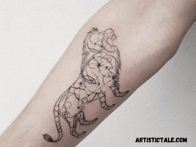 Leo Constellation Lion Tattoo