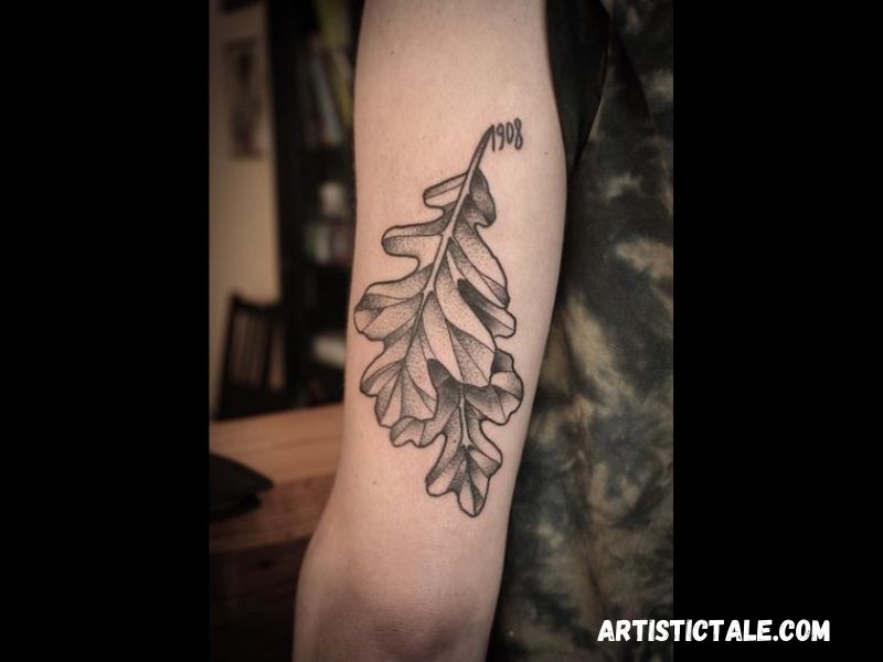 Oak Tree Leaf Tattoo