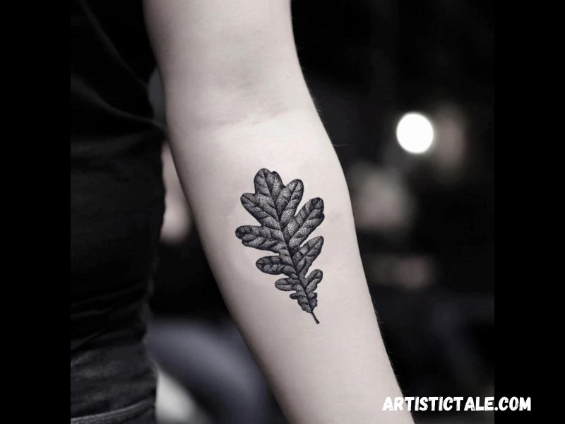 Oak Tree Leaf Tattoo