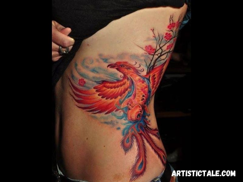 Phoenix Side Tattoo