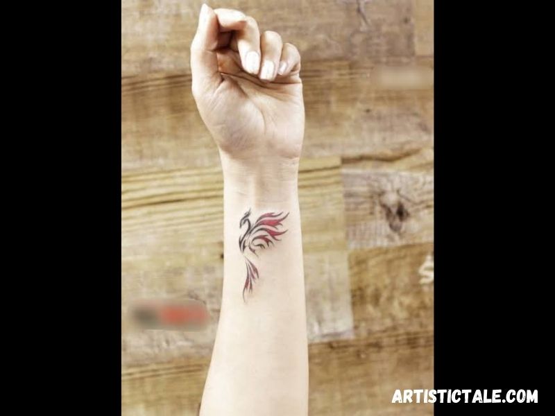Phoenix Wrist Tattoo