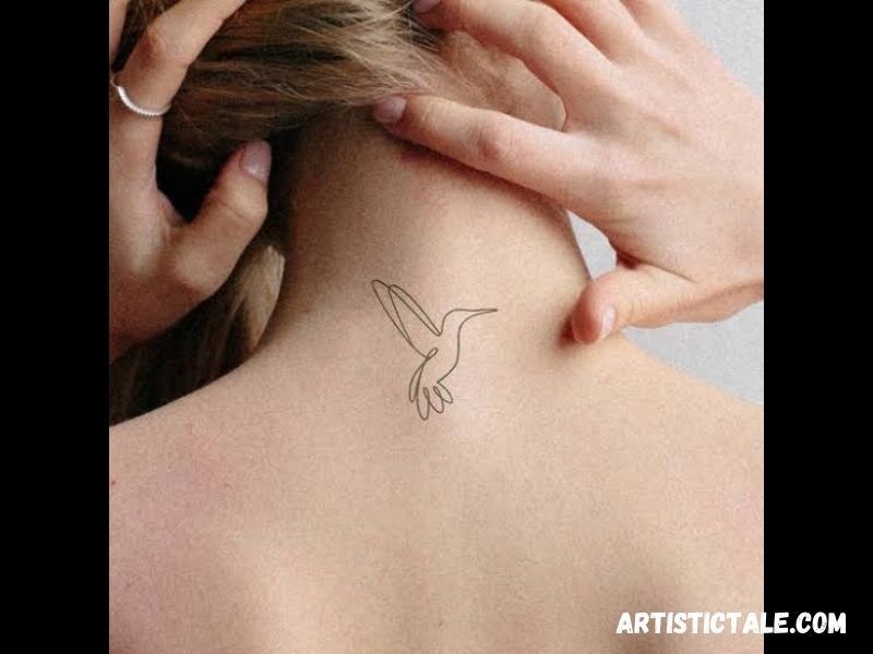 Single-Line Bird Tattoo