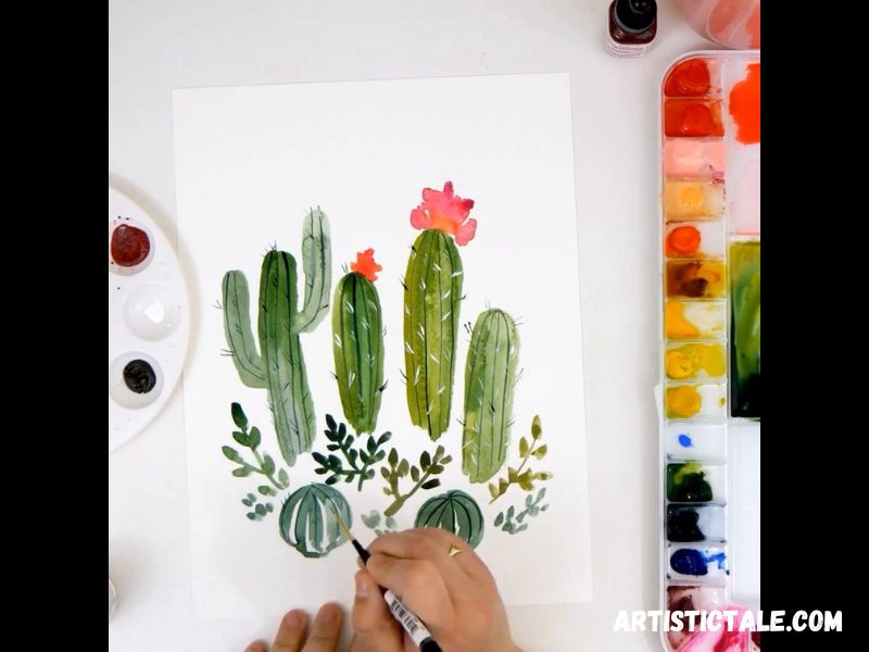 Cactus Watercolor Painting