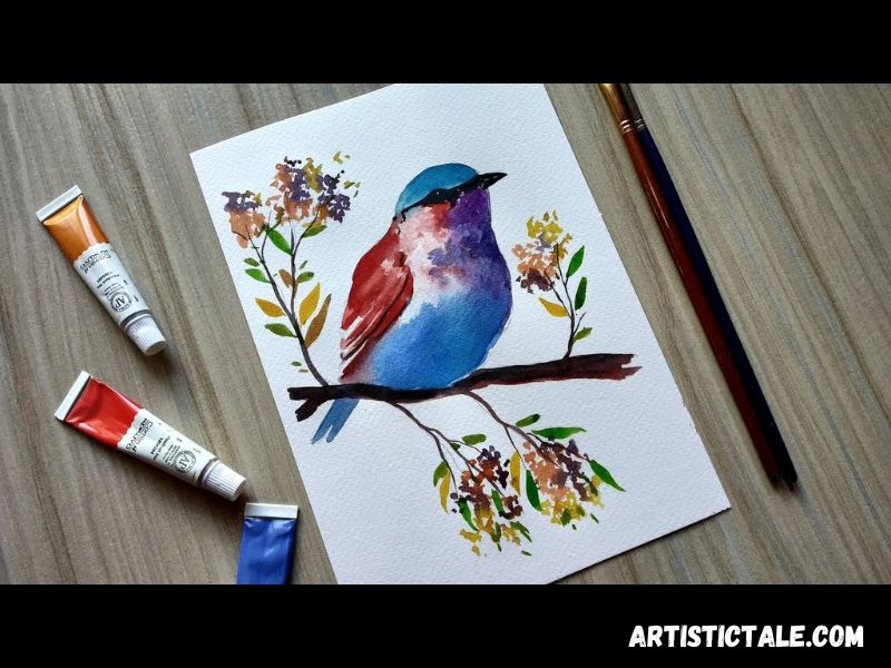 Watercolor Birds Painting