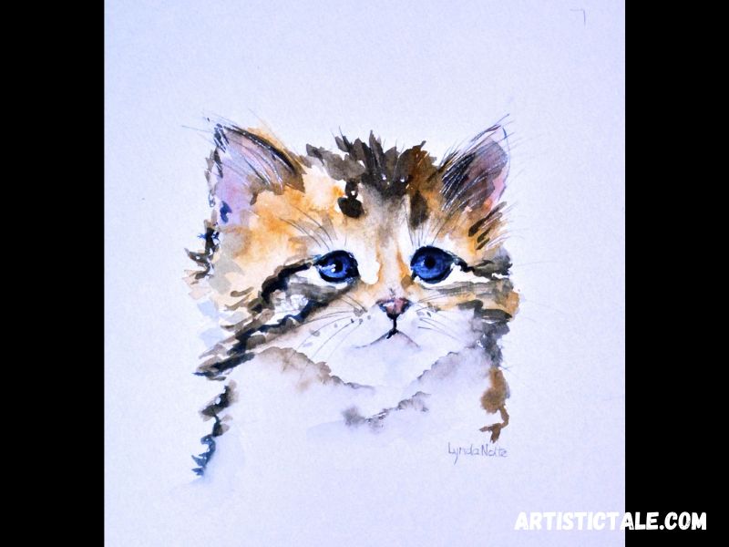 Cat Watercolor Painting