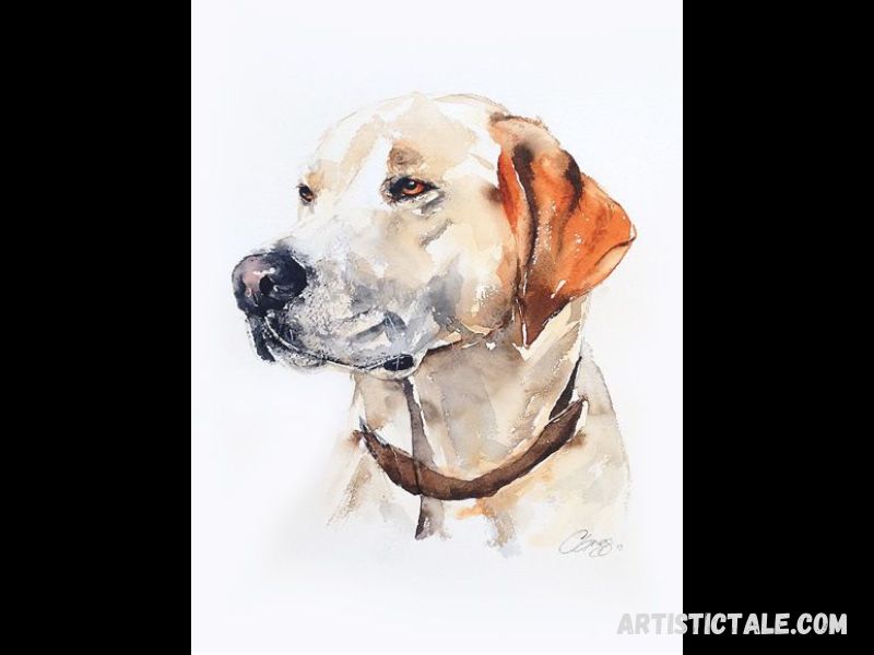 Dog Watercolor Painting