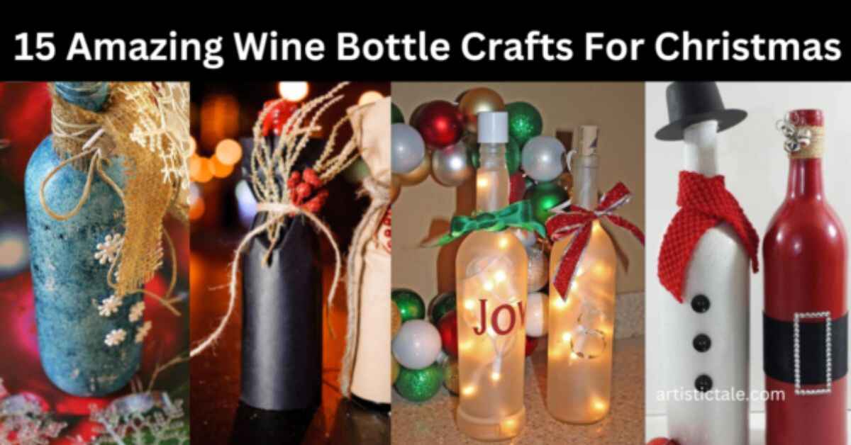 Wine Bottle Crafts For Christmas